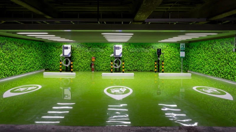 EV charging & car sharing station